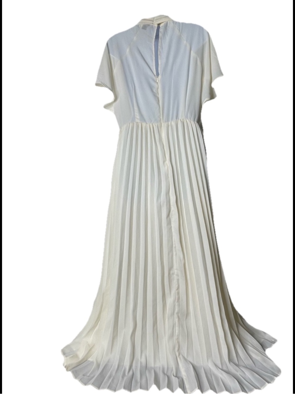 NWOT Karen Millen high neck tie pleated midi dress size 4 white - Picture 10 of 16
